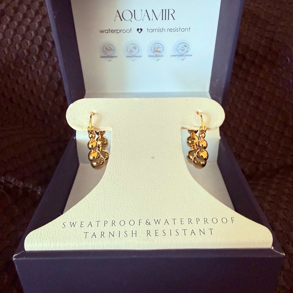 AQUAMIR gold beaded Earrings